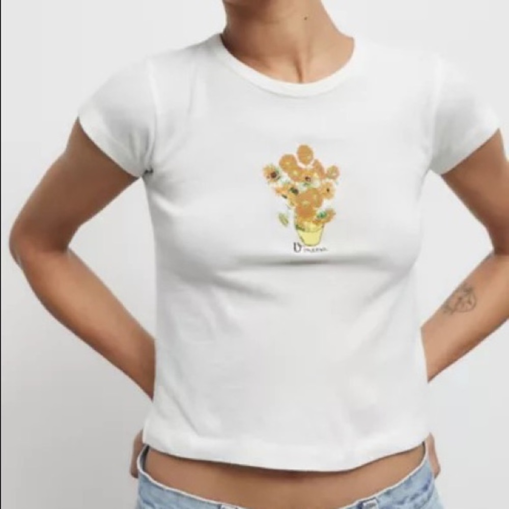 urban outfitters embroidered baby tee